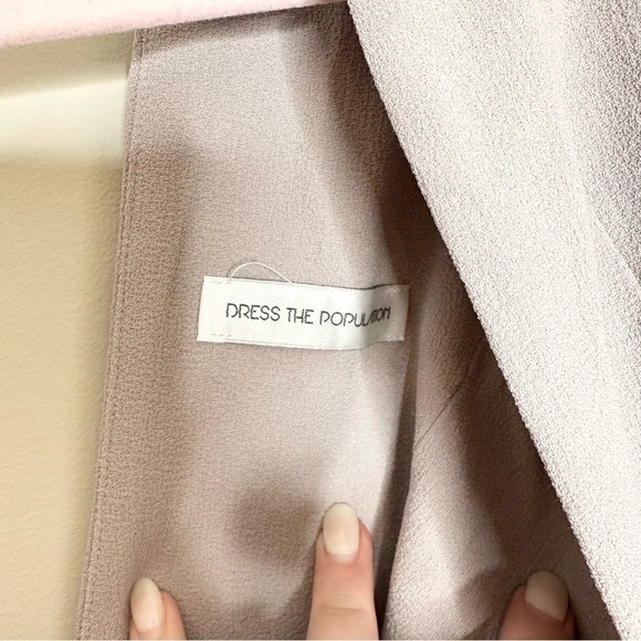 Dress the Population XS Louisa Flutter Sleeve Gray Dress Mini - Picture 8 of 8